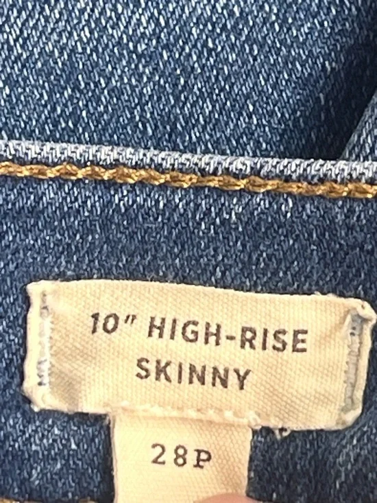 Madewell 10" High Rise Skinny 28P Button Fly Perfect Everyday Skinny Medium Blue - Picture 4 of 10
